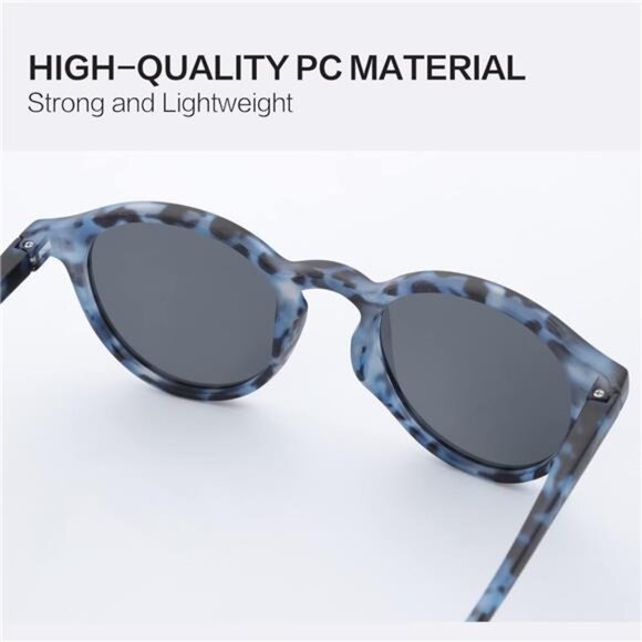 Polarized Round Sunglasses, Stylish Sunglasses for Men and Women Retro Classic